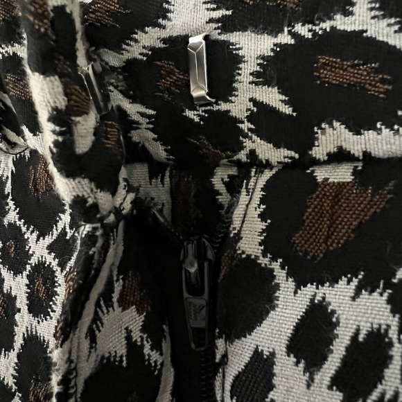 Topshop Brown Black Animal print Leopard Trendy Casual Chic Slim pants size 2 - Picture 3 of 7